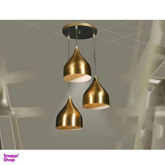 لوستر 3 شعله رایکا مدل شیپوری کوتاه کد Ros760