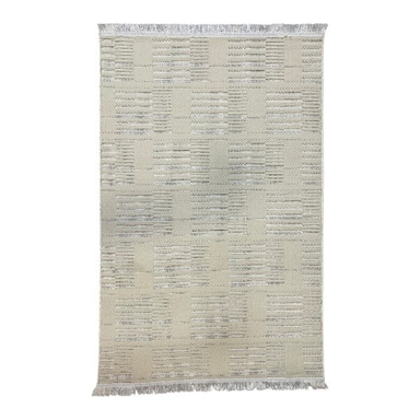 فرش ماشینی کد 100 رنگ کرم وانیلی