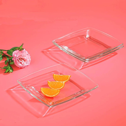 پیش دستی لیمون مدل مربع شیشه ای کد 215500 بسته 6 عددی