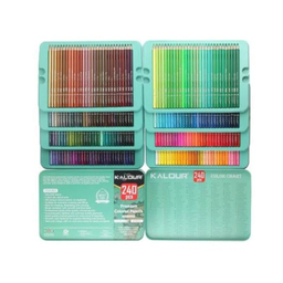 مداد رنگی 240 رنگ کالور مدل Premium کد 12339 جعبه فلزی