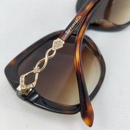 عینک آفتابی زنانه طرح تیفانی مدل پروانه ای رنگ هاوانا