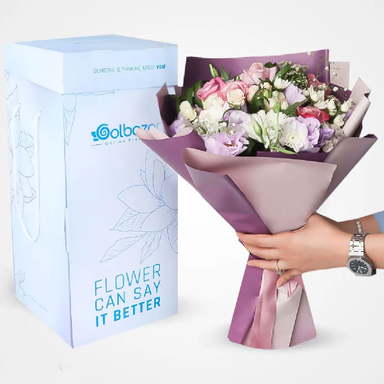 دسته گل طبیعی گل بازار مدل دامون