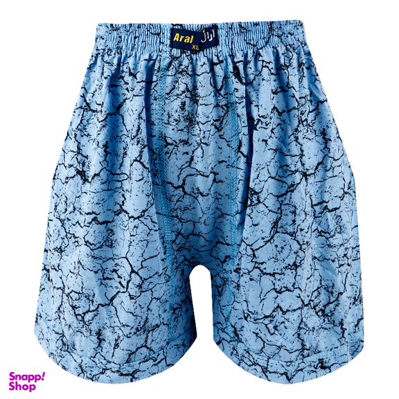 شورت مردانه آرال مدل پادار طرح روزنامه ای کد P700 بسته 6 عددی