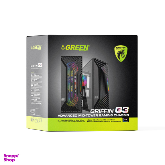 کیس آماده مخصوص بازی گرین مدل High End Pro Intel Core i5-12400F H610