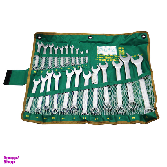 آچار یکسر تخت و یکسر رینگی نولان مدل YP-6-32MM مجموعه 22 عددی