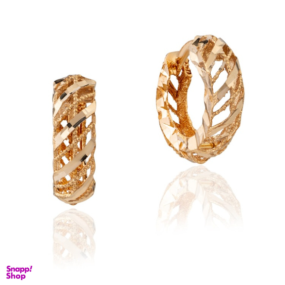 گوشواره طلا 18 عیار زنانه داریم مدل حلقه ای کد D04