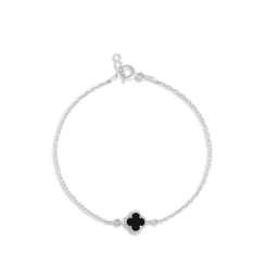 دستبند نقره زنانه اپال گلد مدل ونکلیف مشکی کد 031