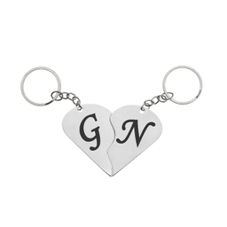 جاکلیدی گیلواره زراوشان مدل قلب دو تکه حرف G N