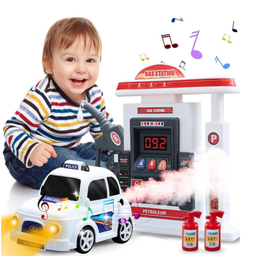 ست اسباب بازی ناب سل مدل جایگاه پمپ بنزین شارژی همراه با ماشین دودزا GAS STATION SET