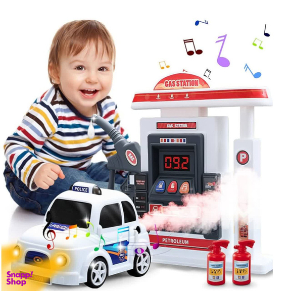 ست اسباب بازی ناب سل مدل جایگاه پمپ بنزین شارژی همراه با ماشین دودزا GAS STATION SET