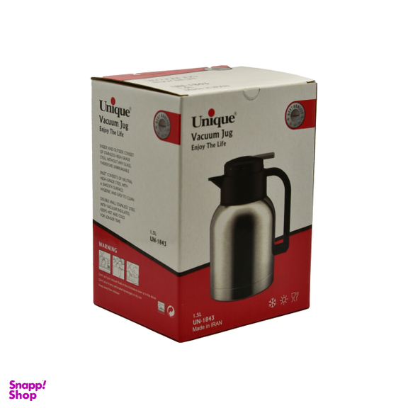 فلاسک یونیک طرح استیل کد 1843 گنجایش 1.5 لیتر