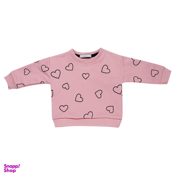 ست سویشرت آستین بلند و شلوار دخترانه فیورلا مدل قلب کد 35520