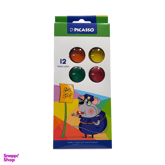 آبرنگ 12 رنگ پیکاسو مدل موش به همراه قلم مو