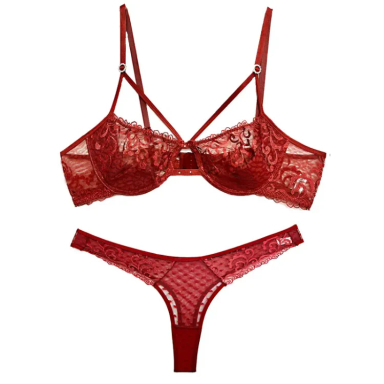 ست لباس زیر زنانه کد 7167 رنگ قرمز