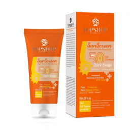 کرم ضد آفتاب رنگی تاپ شاپ مدل Dark Beige SPF 50 حجم 50 میلی لیتر