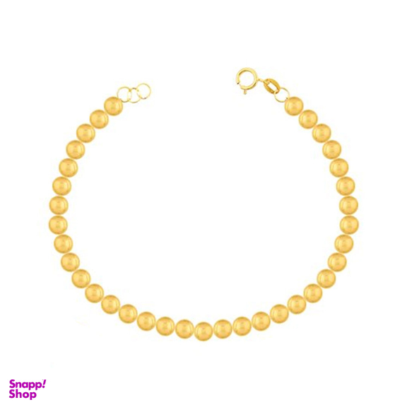 دستبند طلا ۱۸ عیار زنانه میو گلد مدل توپی کد BR729 سایز 17 سانتی متر