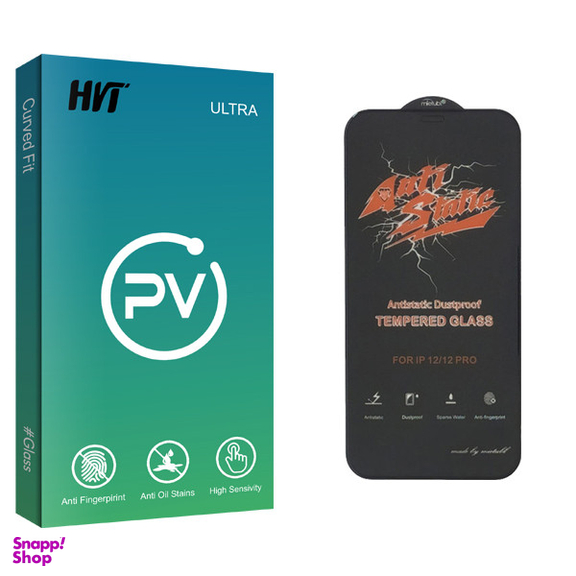 محافظ صفحه نمایش اچ وی تی مدل PV Glass ANTI-STATIC مناسب برای گوشی موبایل اپل iPhone 12 pro max
