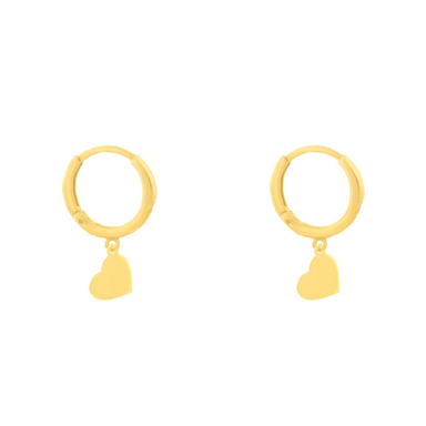 گوشواره طلا 18 عیار زنانه میو گلد مدل قلب کد E1554