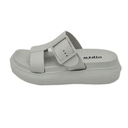 صندل زنانه نیکتا مدل سگک دار کد 503 رنگ خاکستری