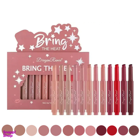رژ لب جامد دراگون رانی مدل A01 بسته 12 عددی