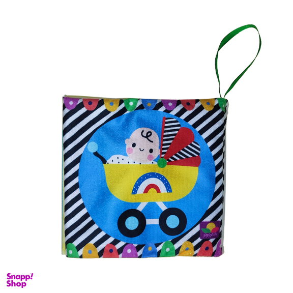 بازی آموزشی انتشارات ماه کوچولو مدل کتاب پارچه ای سوت دار اولین کتاب رنگی نی نی کد 03