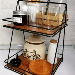 استند جا ادویه ای مدل مربعی کف چوبی کد 3024