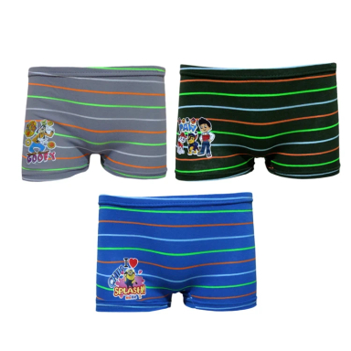 شورت پسرانه راه راه پادار کد 5890 مجموعه 3 عددی