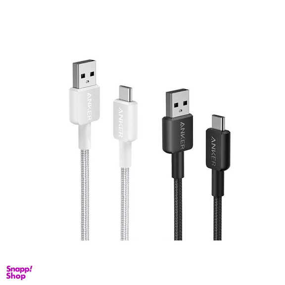 کابل دیتا USB به Type-C انکر مدل A81H5 322 طول 90 سانتی‌ متر