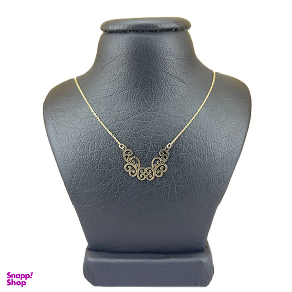 گردنبند طلا 18 عیار زنانه طرح پروانه ظریف کار شده کد 56369