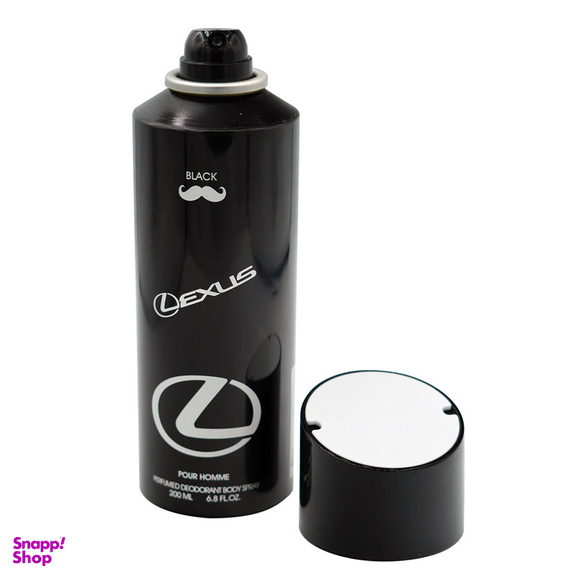 اسپری بدن مردانه رودیر مدل LEXUS BLACK حجم 200 میلیلیتر