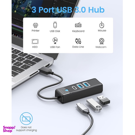 USB هاب 3 پورت USB3.0 اوریکو مدل PWC2U-U3