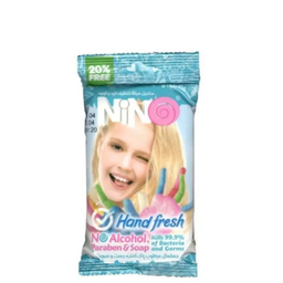 دستمال مرطوب پاک کننده دست و صورت نینو مدل hand fresh بسته 10 عددی