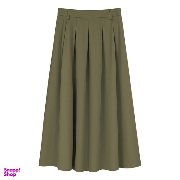 دامن پلیسه دار زنانه مدل آیسن کد M5181 رنگ سبز سدری