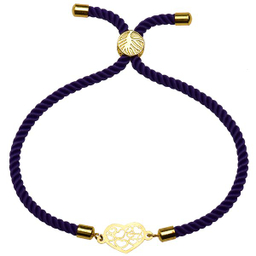 دستبند طلا 18 عیار زنانه کرابو طرح قلب مدل Kr1950