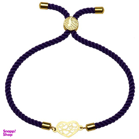 دستبند طلا 18 عیار زنانه کرابو طرح قلب مدل Kr1950