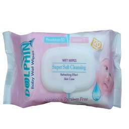 دستمال مرطوب کودک دلفین مدل پرو ویتامین B5