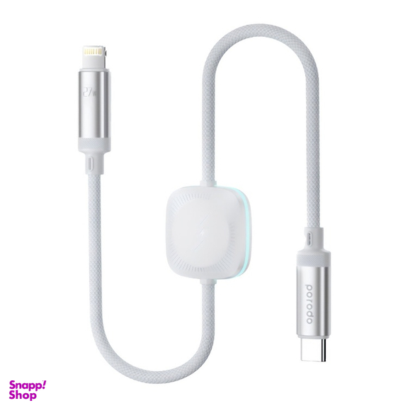 کابل شارژر Type-C به Lightning پرودو مدل 2in1 27W Cable with Wireless Watch Charger