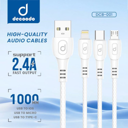 کابل تبدیل USB به Type-C دکودو کد DCB-001 طول 1 متر