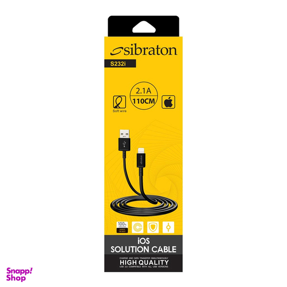 کابل تبدیل USB به لایتنیگ سیبراتون مدل S232i طول 1.2 متر