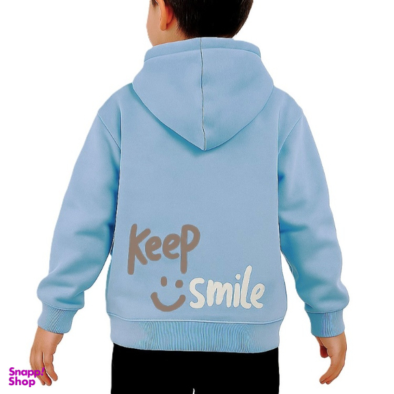 هودی بچگانه مدل HBA رنگ آبی روشن