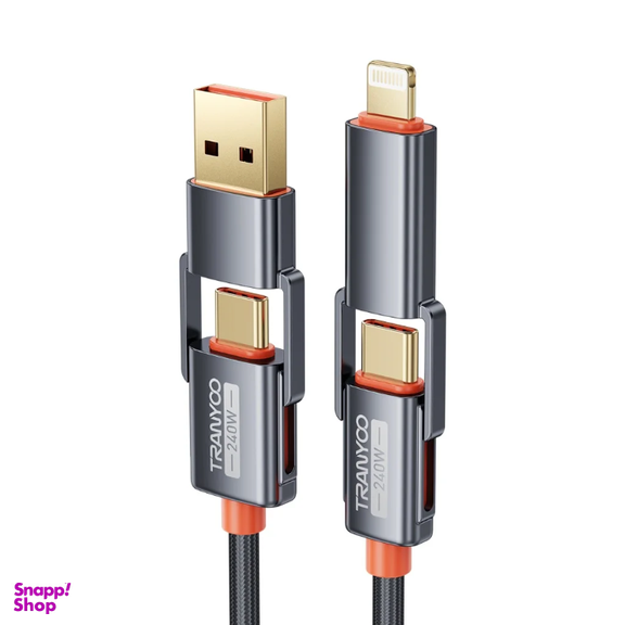 کابل Type-C/USB به Type-C/Lightning ترانیو مدل XS10 طول 1.2 متر