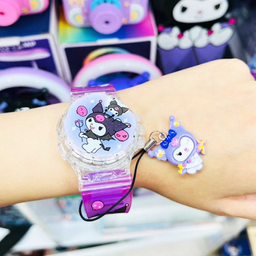 ساعت مچی دیجیتال پسرانه مدل کرومی چراغ دار موزیکال به همراه آویز