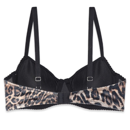 ست شورت و سوتین فنردار پرلون و مخملی میسا طرح پلنگی کد 7150 رنگ مشکی