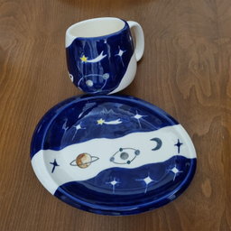 ست ماگ و زیر ماگی سرامیکی طرح منظومه شمسی