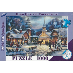 پازل 1000 تکه رینگ طرح روستای برفی
