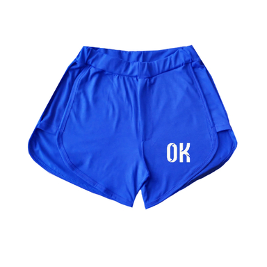 شلوارک زنانه کد SH7 طرح OK رنگ آبی