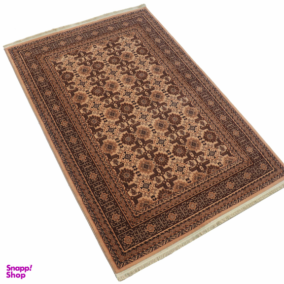 فرش ماشینی بزرگمهر طرح بلوچی کد 78001 رنگ زمینه قهوه‌ای