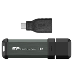 اس اس دی اکسترنال سیلیکون پاور مدل MS70 ظرفیت یک ترابایت به همراه تبدیل USB به Type-C