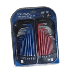 آچار آلن و ستاره ای هیوندای مدل HT180 مجموعه 18 عددی