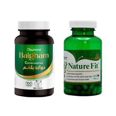 پک کپسول لاغری نیچرفیت دیموند بسته 60 عددی و قرص دوای بلغم دیموند بسته 100 عددی مجموعه 2 عددی